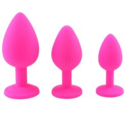 100% Silicone Butt Plug Anal Plugs Unisex Sex Stopper 3