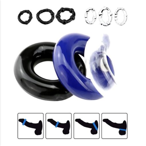 3 pcs set Delay Ejaculation Cock Ring Penis Ring