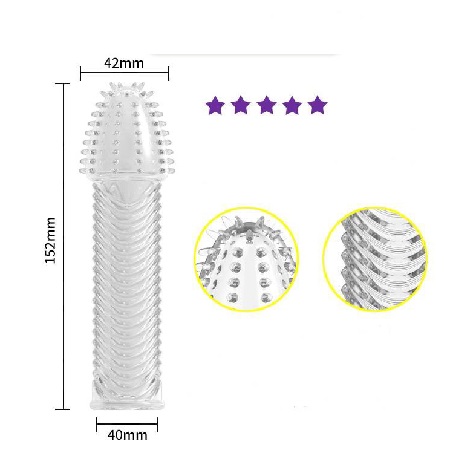 Eros Reusable Penis Sleeve Delay Ejaculation Measurements 1