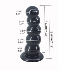 Large beads dildo anal dildo with strong suction 1