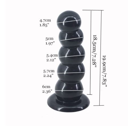 Large beads dildo anal dildo with strong suction 1