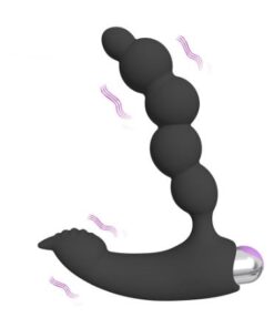 Powerful vibrating beads anal plug and clit stimulator