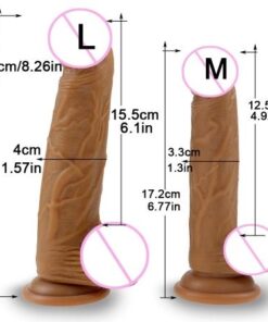 Skin feeling Realistic soft Dildo with suction cup 4