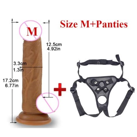 Skin feeling Realistic soft Dildo with suction cup M+