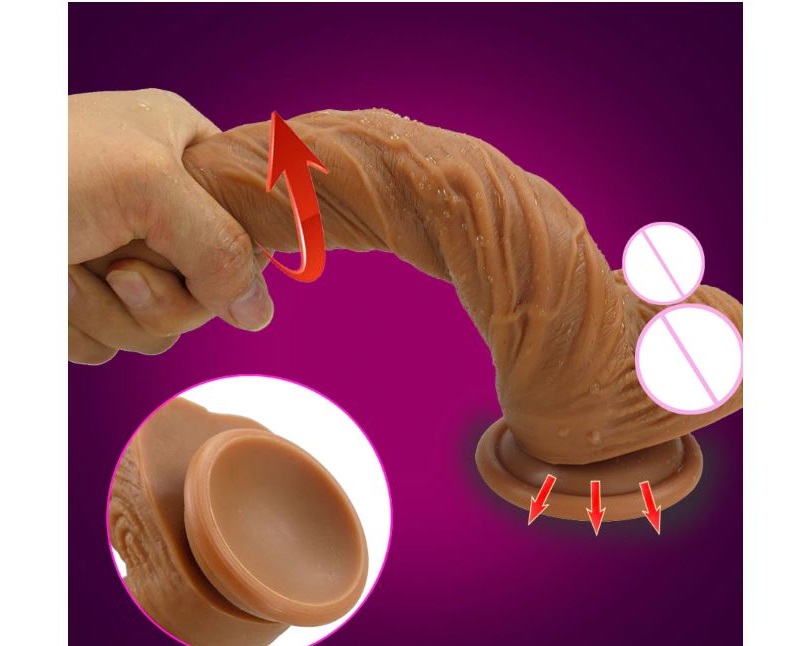 Skin feeling Realistic soft Dildo with suction cup view 4