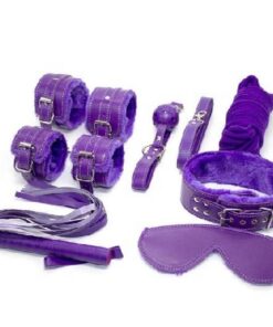 Purple 7 pcs bondage set