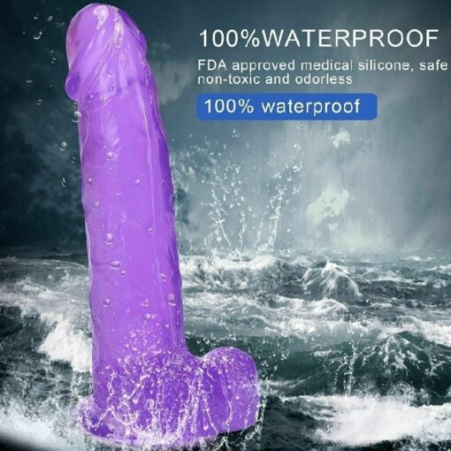 Erotic 7 inch Soft Happy Coloured Jelly Dildo Realistic Penis