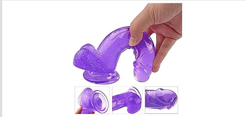 soft happy coloured jelly dildo realistic penis 