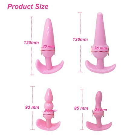 4 pieces anal plugs sizes