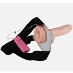 Hollow Strap On Dildo Pants with 7 inch Vibrating Dildo