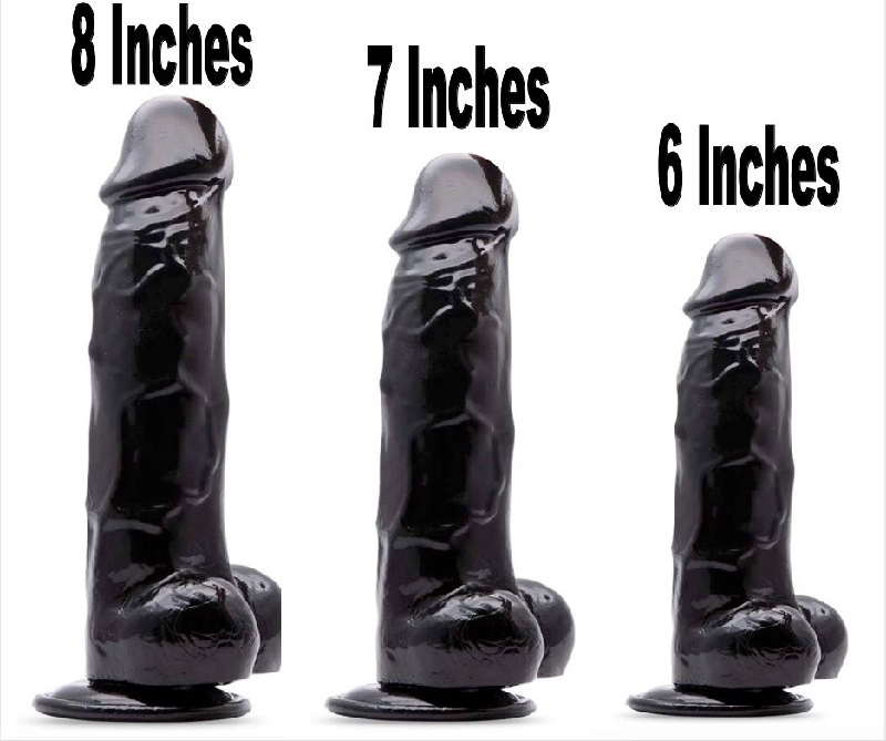 Black dong jelly dildo realistic penis