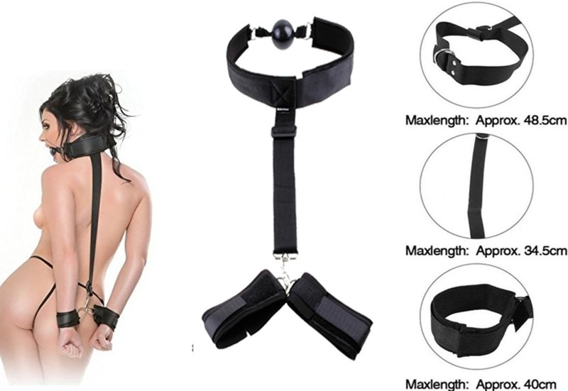 Dominance Ball Gag & Wrist Restraints Kit 9 Dominance Ball Gag & Wrist Restraints Kit