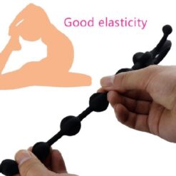 Eros Long Silicone Anal Beads Butt Plug