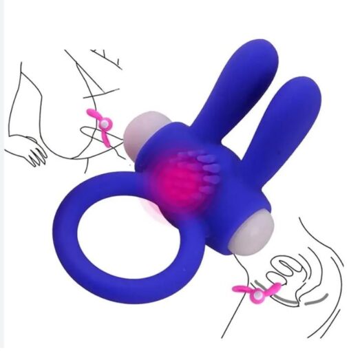 Eros Rabbit Elastic Vibrating Cock Ring