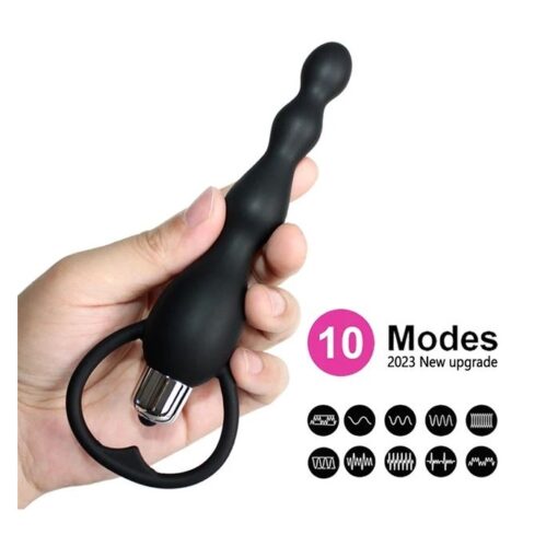 Eros 10 Speed Anal and Pussy Vibration Beads Waterproof Sex Toy