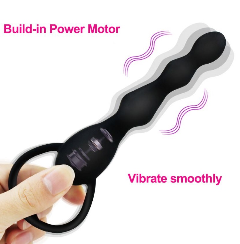 10 speed anal and pussy vibration beads waterproof sex toy 