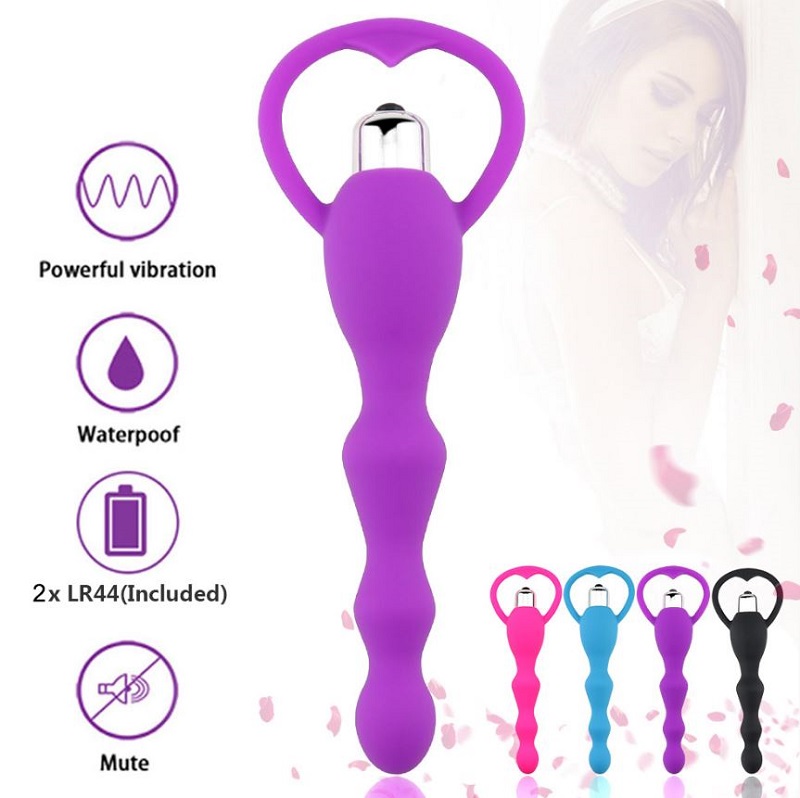 10 speed anal and pussy vibration beads waterproof sex toy 