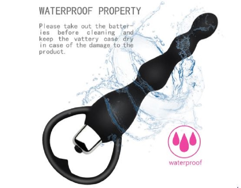 10 speed anal and pussy vibration beads waterproof sex toy 