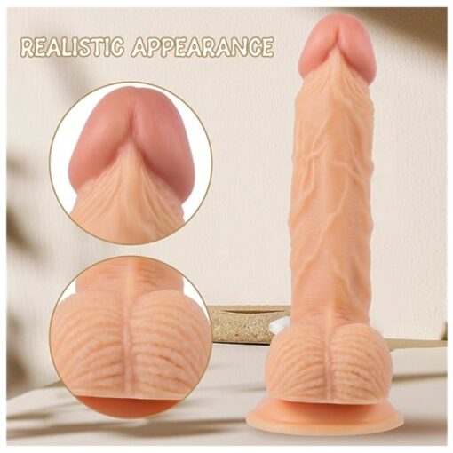 Eros Flesh Silicone Dildo Light Brown Realistic Penis