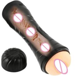 Vibrating Fleshligh Pocket Pussy Male Masturbation Cup