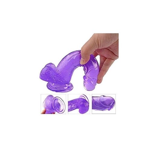 Erotic 6 Inch Soft Happy Coloured Jelly Dildo Realistic Penis