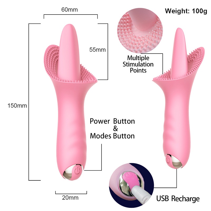 10 speed clit stimulating vibrating tongue licking vibrator 