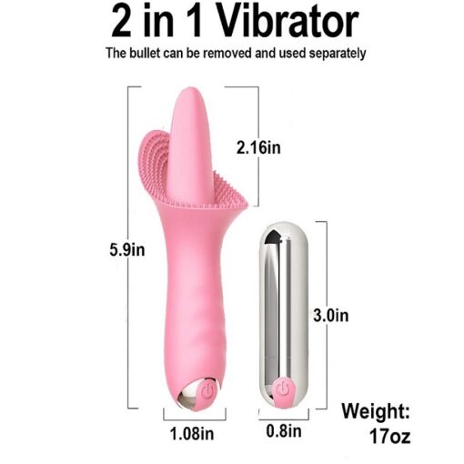 Eros 10 Speed Clit Stimulating Vibrator Tongue Licking Vibrator