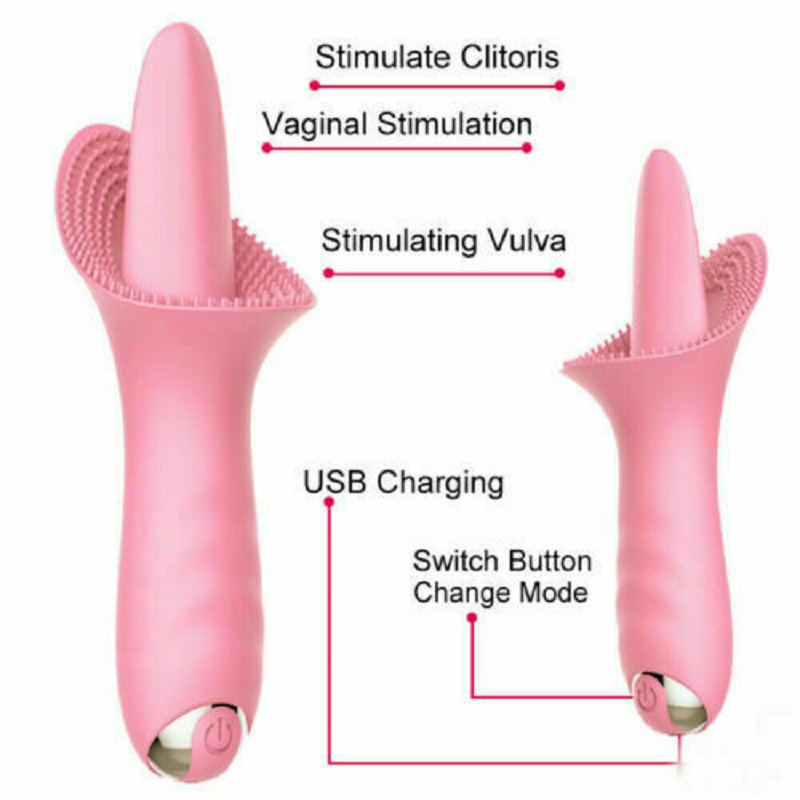 10 speed clit stimulating vibrating tongue licking vibrator