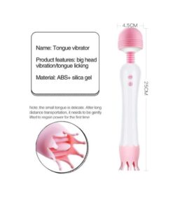 12-Speed 2 in 1 Hitachi Wand Tongue Vibrator