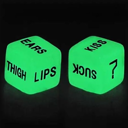 Glow in the dark sex dice