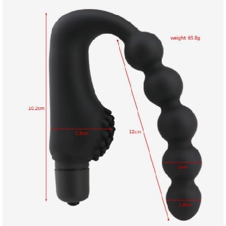 Eros 10 Speed Prostate Massager Anal Vibrating Beads Male Sex Toys Size
