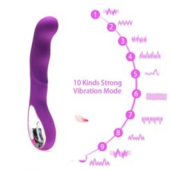Eros USB Rechargeable G-Spot Clit Massager Silicone Dildo Modes