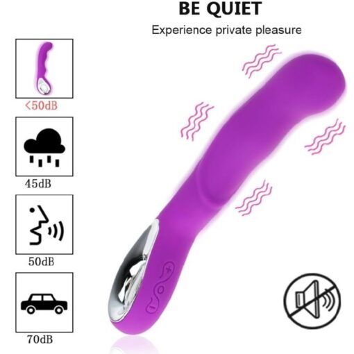 Handheld G-Spot Clit Massager Silicone Dildo