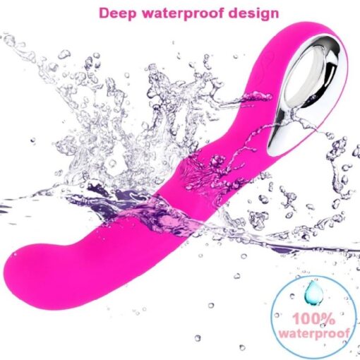 Handheld G-Spot Clit Massager Silicone Dildo