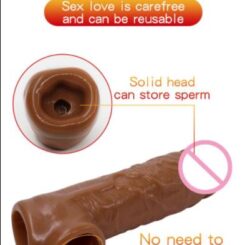 Chocolate Penis Extender Silicone Penis Sleeve