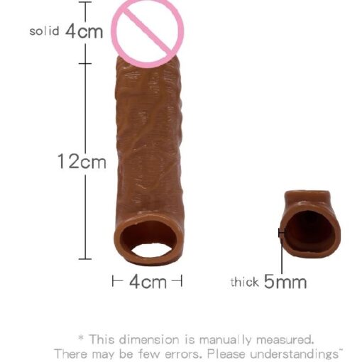 Chocolate Penis Extender Silicone Penis Sleeve