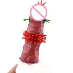 3PCS Extra Sensation Soft Spiked Condom Penis Sleeve