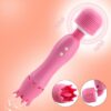 12 Frequency perfect size dual wand tongue licking sucking vibrator