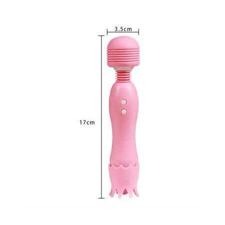 12 Frequency Perfect size Dual Wand Tongue Licking Sucking Vibrator