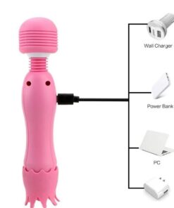 12 Frequency Perfect size Dual Wand Tongue Licking Sucking Vibrator