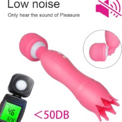 12 Frequency Perfect size Dual Wand Tongue Licking Sucking Vibrator