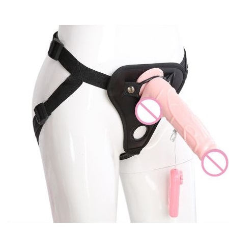Vibrating Dildo with strap-on