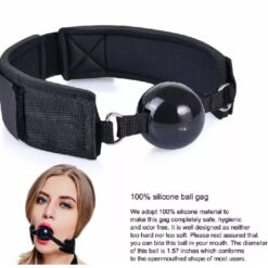 Dominance Ball Gag & Wrist Restraints Kit 3 BDSM Ball Mouth Gag with Cuffs Restraints