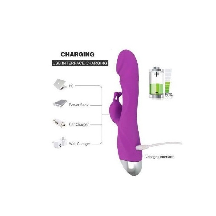 Eros 10 Frequency USB Heated Rabbit Vibrator Eros 10 Frequency USB Heated Rabbit Vibrator