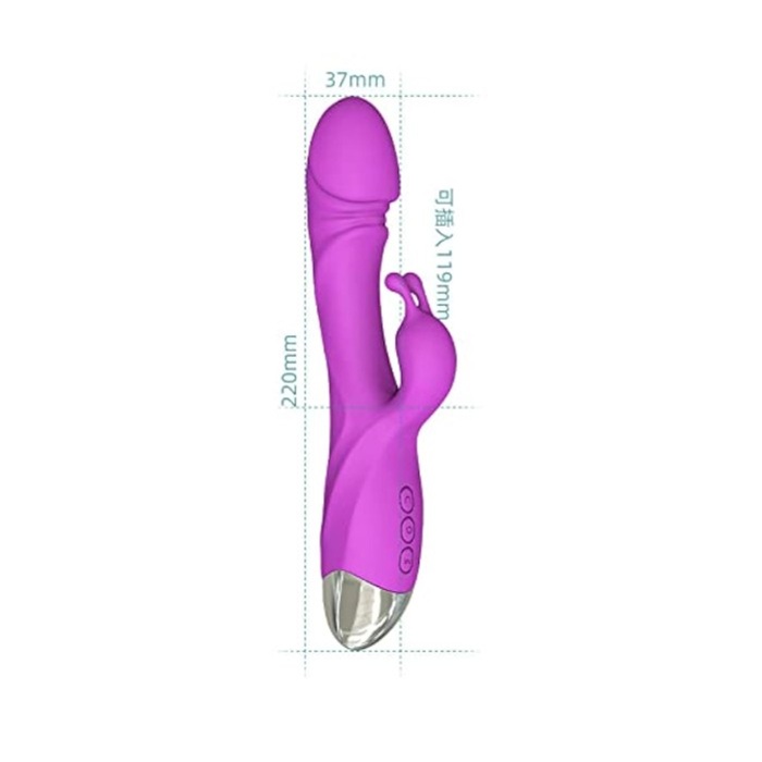 Eros 10 Frequency USB Heated Rabbit Vibrator Eros 10 Frequency USB Heated Rabbit Vibrator