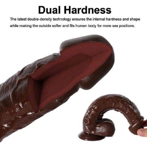 Eros High Quality Dark Brown 7 inch Silicone Dildo