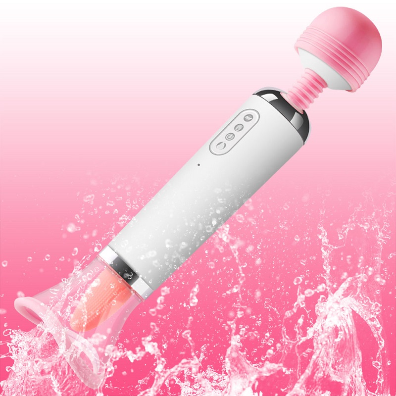 12 Frequency heated magic tongue vibrator suction