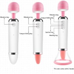 12 Frequency Heated Magic Tongue Vibrator Suction