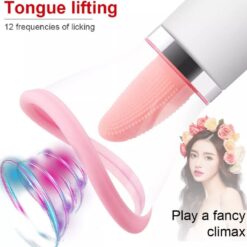 12 Frequency Heated Magic Tongue Vibrator Suction