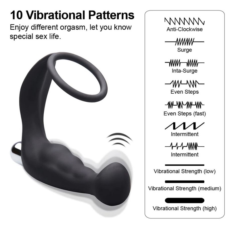 penis ring prostate massager anal vibrator 